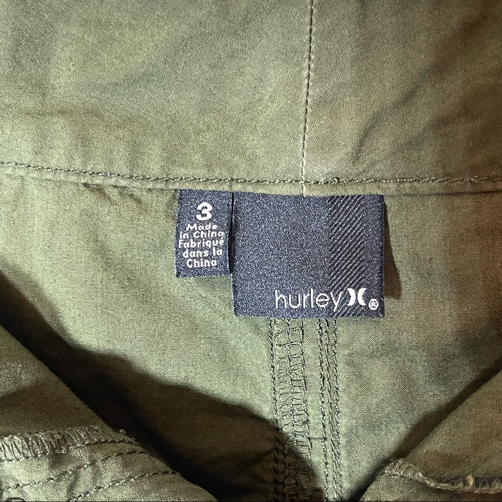 Hurley Khaki Hi-Lo Flap Pockets Pleated Mini Skirt Sz 3 - Picture 9 of 11